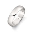 thumbnail image 1 of Men's 14K Solid Gold Wedding Band, 5mm, Classic Fit, High-Polish Ring, 14K White Gold (Stamped for Authenticity), Size 8, 1 of 10