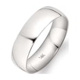 thumbnail image 1 of Oxford Ivy Mens Solid 14K White Gold Comfort Fit Plain Wedding Band Ring Size 7, 1 of 5