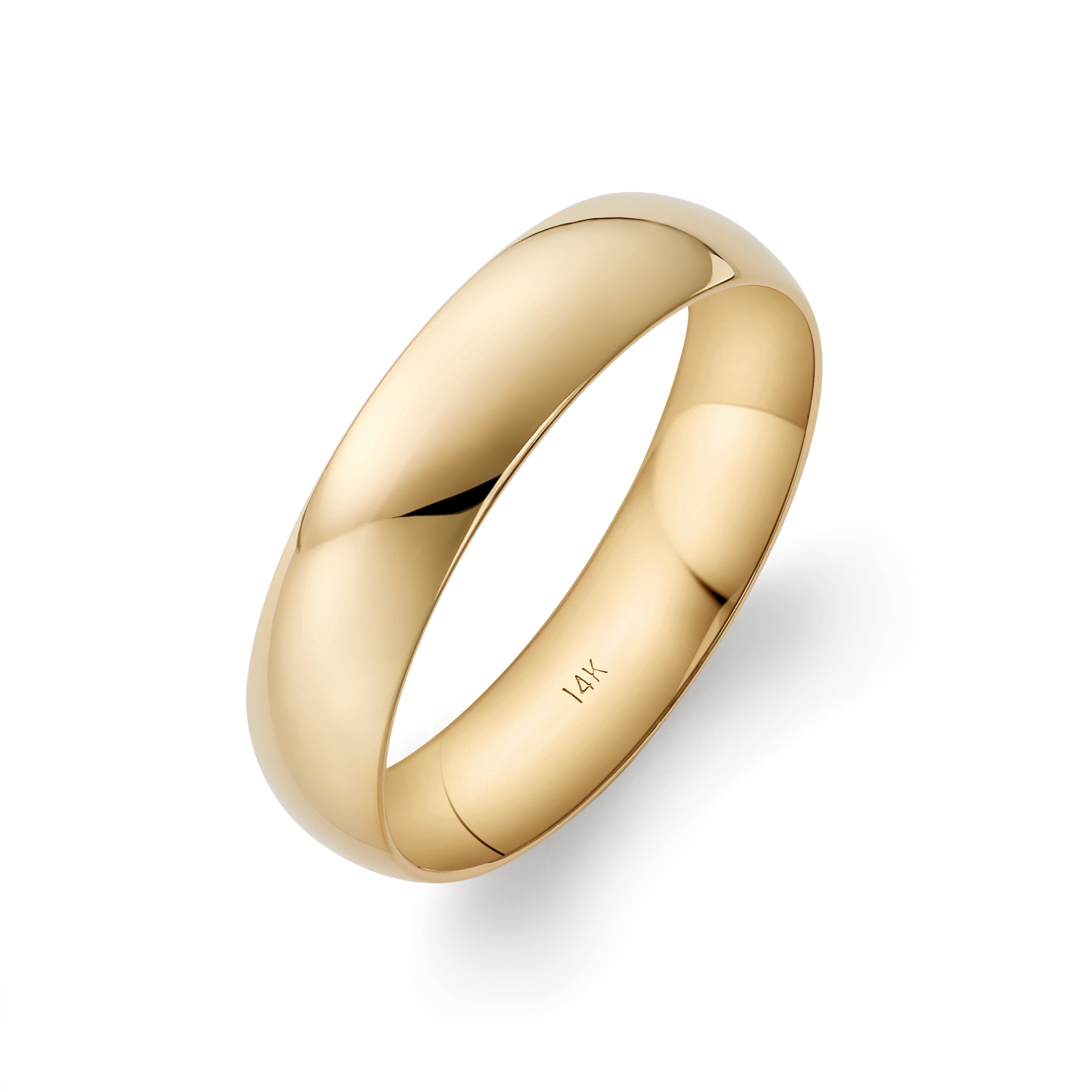 Oxford Ivy Oxford Ivy Men's 14K Yellow Gold 5mm Comfort Fit Plain Wedding Band (Available Ring Sizes 8-14) Size 12.5