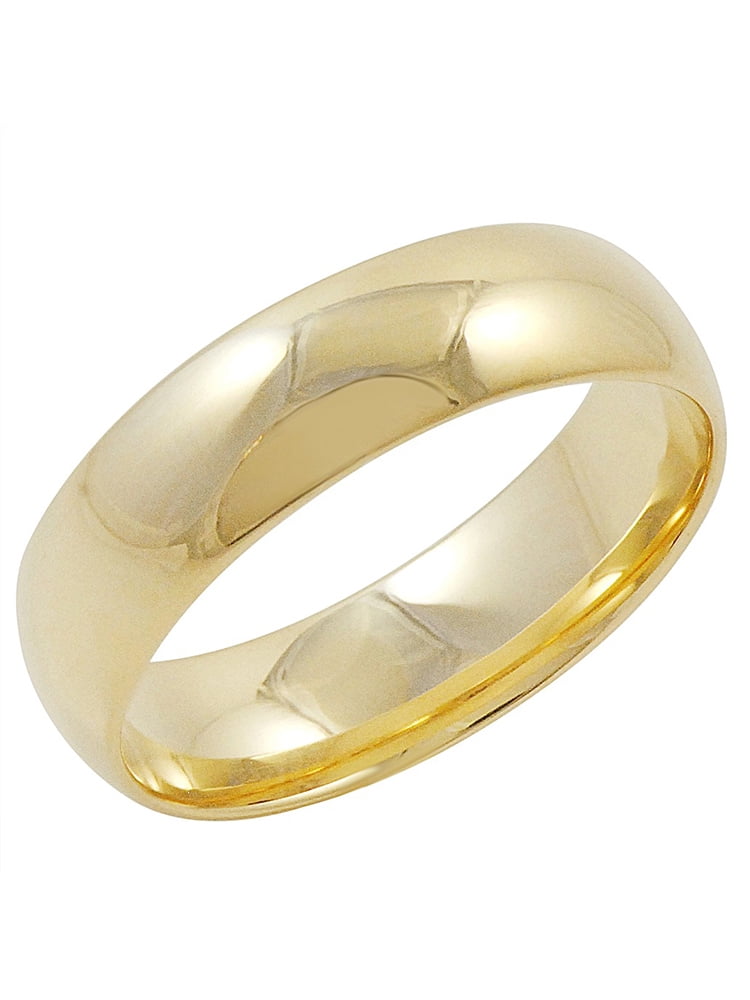 Men's 14k yellow gold 5mm comfort fit wedding band ring deals