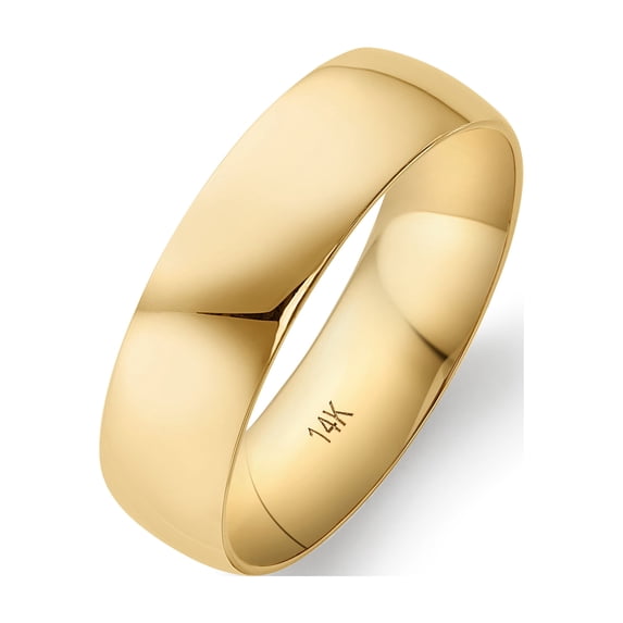 Oxford Ivy Mens Solid 14K Yellow Gold Comfort Fit Plain Wedding Band Ring Size 12.5