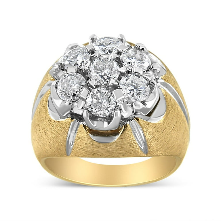 Mens 7 diamond cluster ring deals
