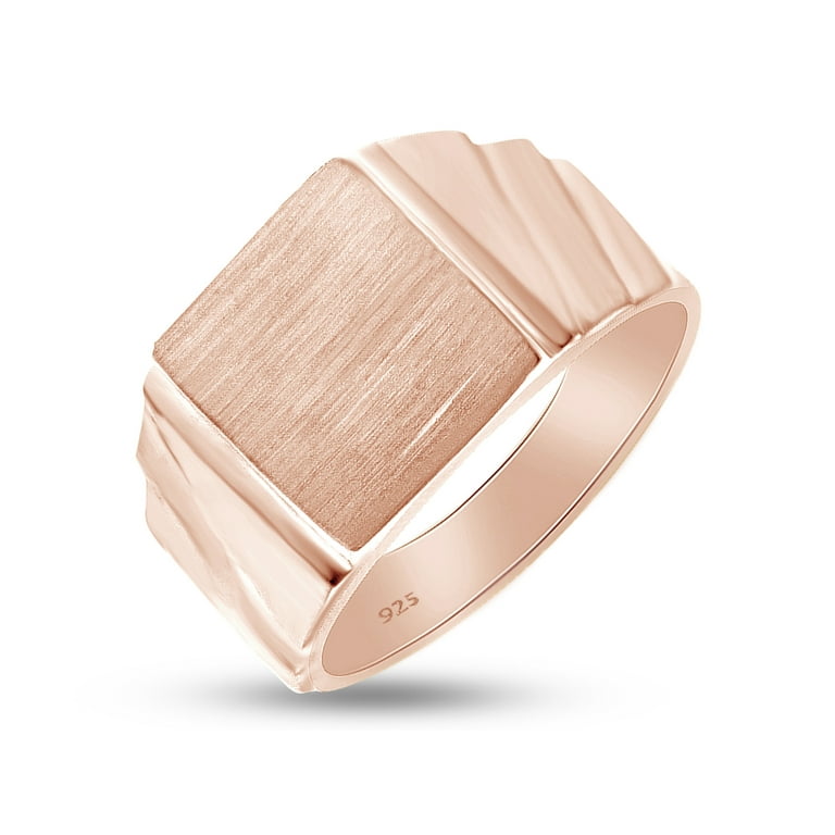 Sterling silver rose plated signet ring Sterling silver rose plated signet ring