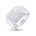 thumbnail image 1 of AFFY Men's 14k White Gold Plated Sterling Silver Signet Rings -The Unforgettable Silver Signet Ring, Ring Size-8.5, 1 of 4