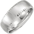 thumbnail image 1 of Men's 14k X1 White Gold 7mm Faceted Edge Bridal Wedding Engagement Anniversary Band Ring with Satin Finish Fine Jewelry For Men Gifts For Him, Size 18, 1 of 9