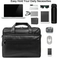 thumbnail image 1 of Men's 15.6-17.3 Inch Laptop Bag Multi-Compartment Messenger Briefcase with Adjustable Shoulder Strap, 1 of 6
