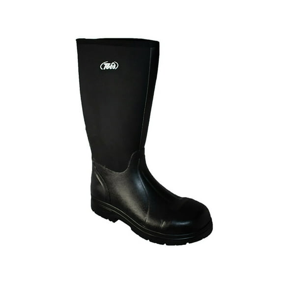 Men's 16" Cement Rubber Boot Steel Toe Black