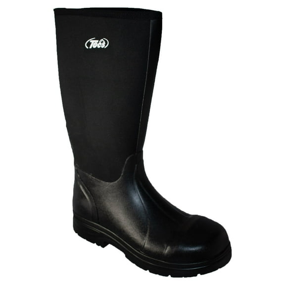 Men's 16" Cement Rubber Boot Steel Toe Black