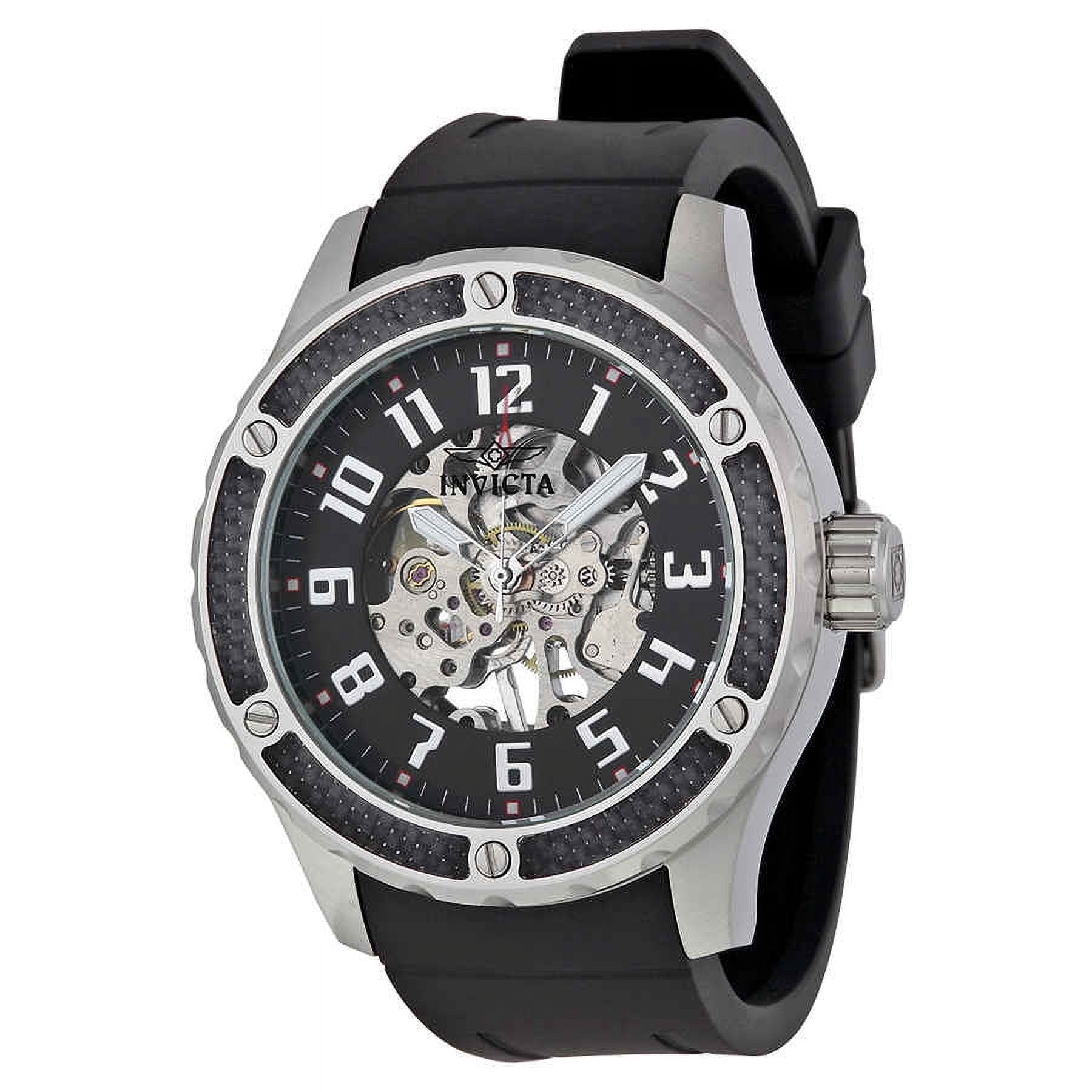 Men's 16278 Specialty Analog Display Mechanical Hand Wind Black Watch ...