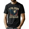 thumbnail image 1 of Men's & 1776-2026 America 250th Anniversary T-Shirt - 250 Years of Independence Eagle & 50 Stars Flag Print, Soft Cotton Crewneck Casual Tee for Fourth of July, Daily Wear, 1 of 6