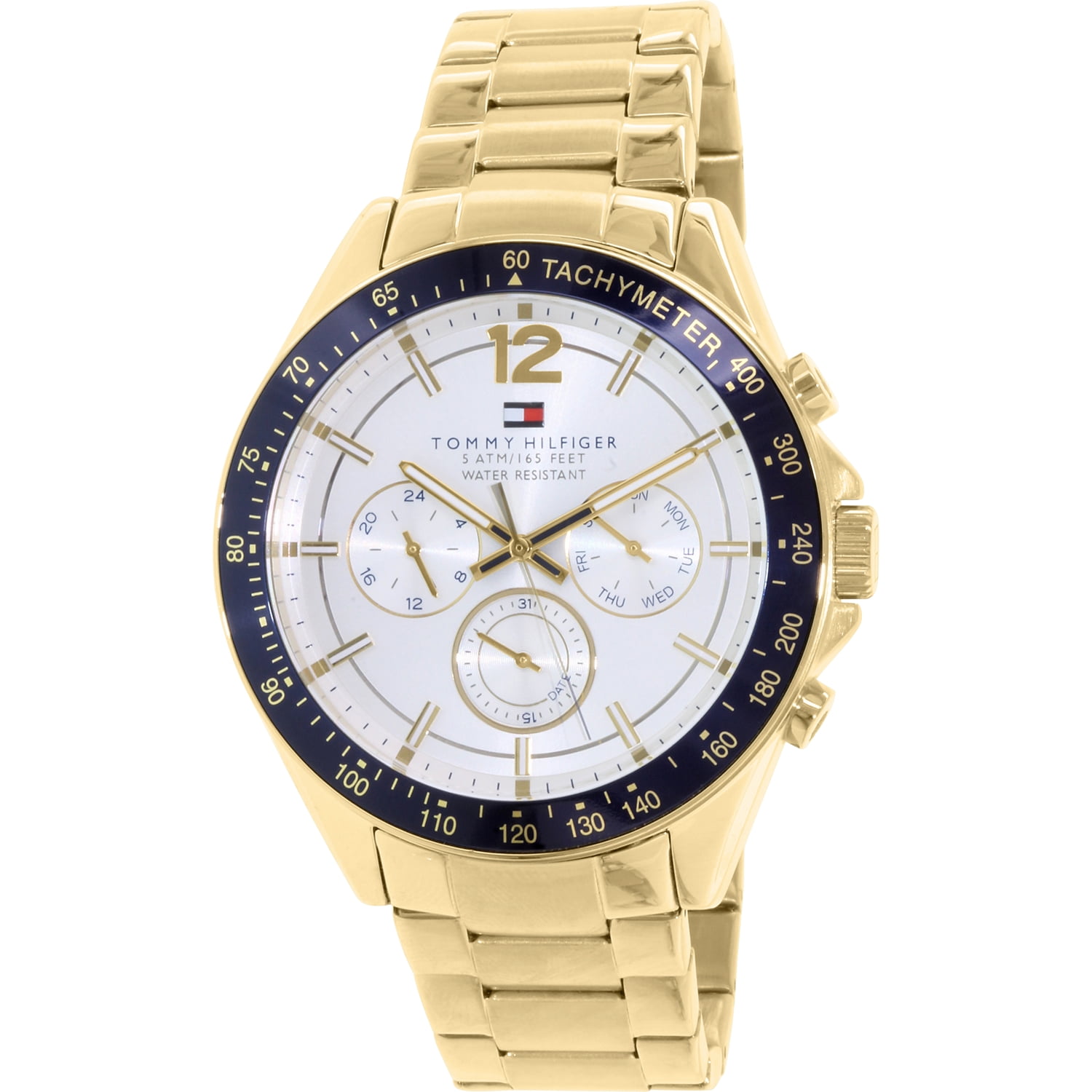 Tommy Hilfiger gold watch with white strap Tommy Hilfiger Iris Ionic Plated Rose Gold Steel Silver  main image 2