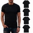 thumbnail image 1 of Men’s 180GSM Heavyweight Cotton Crew Neck Tee Solid Basic Soft Durable Casual Shirts S-3XL, 4 Pack, 1 of 7