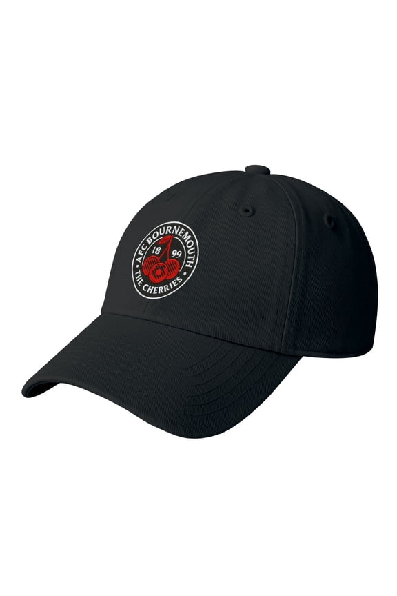 Men's 1863FC Black AFC Bournemouth Retro Badge Crew Adjustable Hat