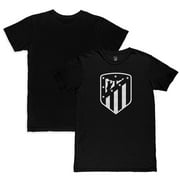 Mens 1863FC Black Atletico de Madrid Mono Crest Slub T-Shirt