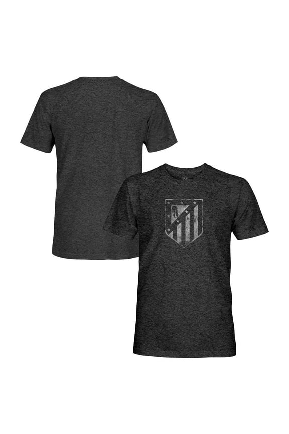 Men's-1863FC Black Atletico de Madrid Vintage Tri-Blend Short Sleeve T-Shirt