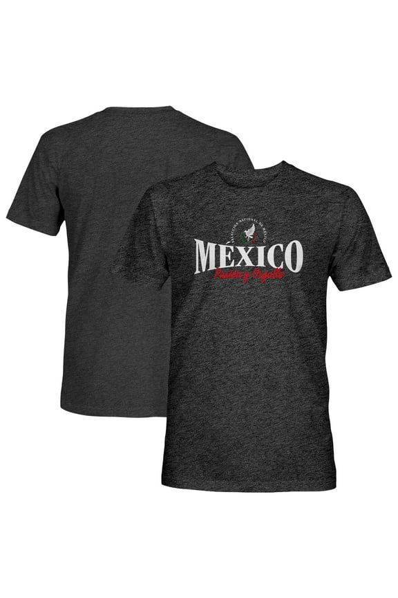 Men's 1863FC Black Mexico National Team Athletic Wordmark Vintage Tri-Blend T-Shirt