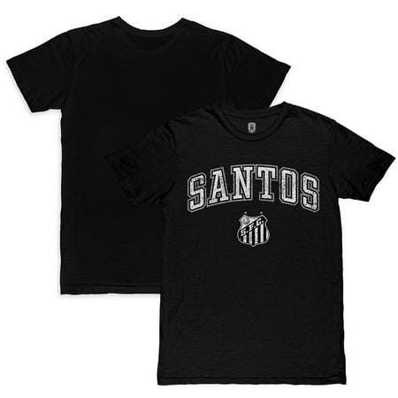 Men's 1863FC Black Santos FC Wordmark Slub T-Shirt