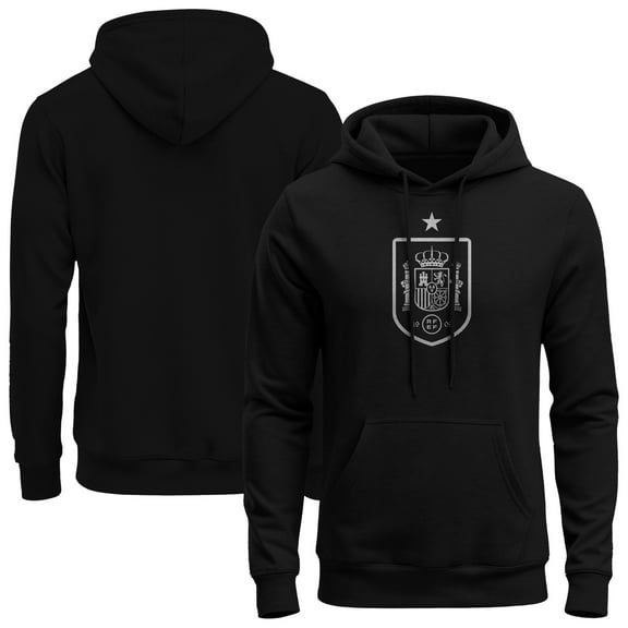 Men's 1863FC  Black Spain National Team Mono Badge Fleece Hoodie