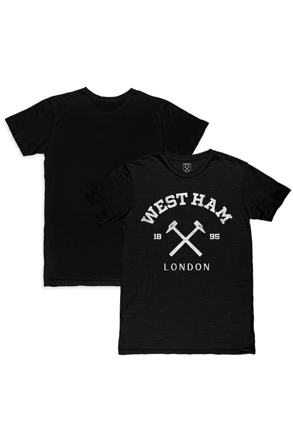 Men's 1863FC  Black West Ham United Established Slub T-Shirt