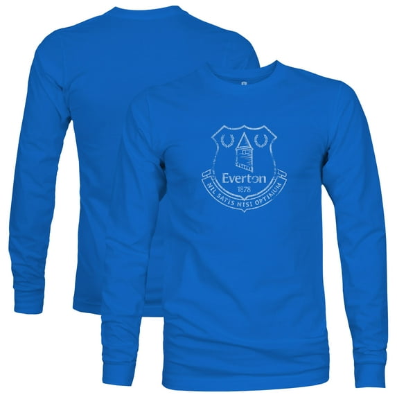 Men's 1863FC Blue Everton Mono Badge Long Sleeve T-Shirt