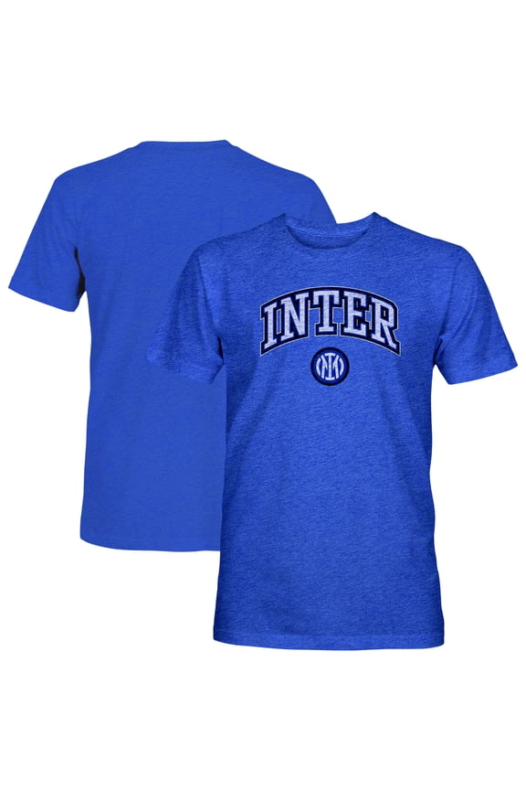 Men's 1863FC  Blue Inter Milan Athletic Wordmark Vintage Tri-Blend T-Shirt