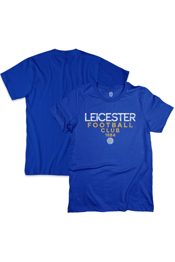 Men's 1863FC  Blue Leicester City Tapered Text T-Shirt