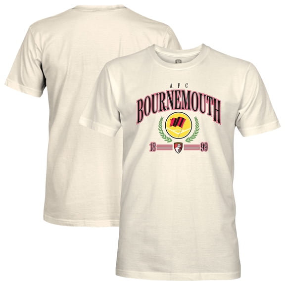 Men's 1863FC Cream AFC Bournemouth Retro Stripes T-Shirt