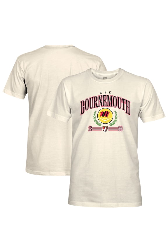 Men's 1863FC Cream AFC Bournemouth Retro Stripes T-Shirt
