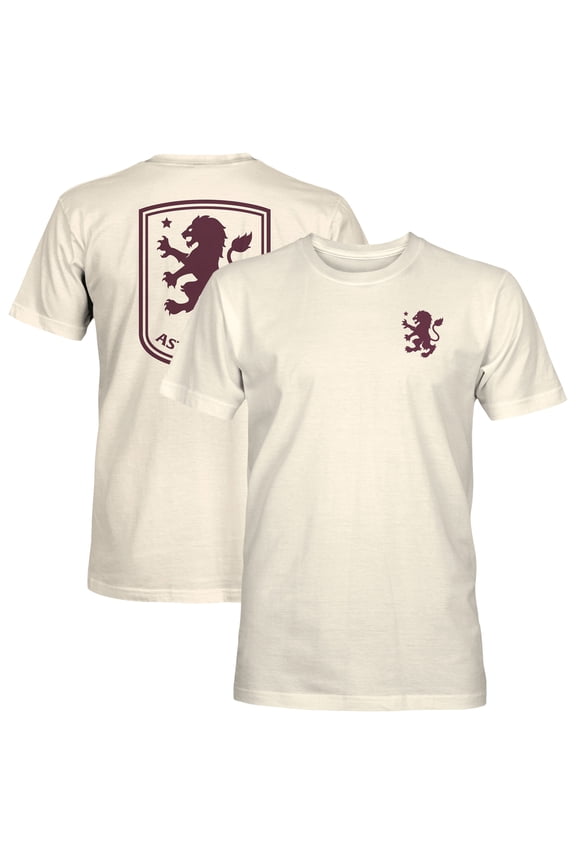 Men's 1863FC Cream Aston Villa Big Logo Heavyweight T-Shirt