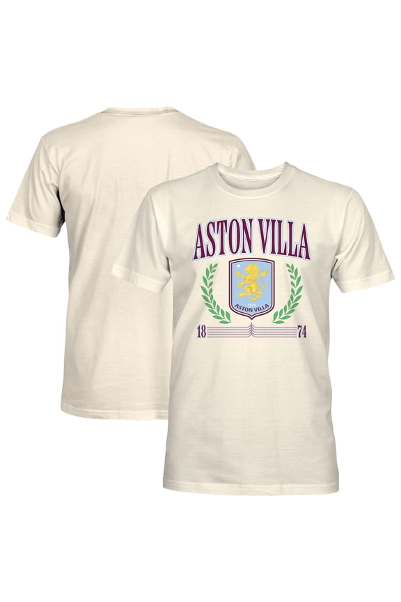 Men's 1863FC  Cream Aston Villa Retro Stripes T-Shirt