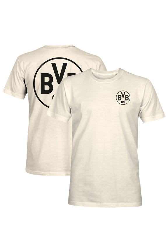 Men's 1863FC Cream Borussia Dortmund Big Logo Heavyweight T-Shirt