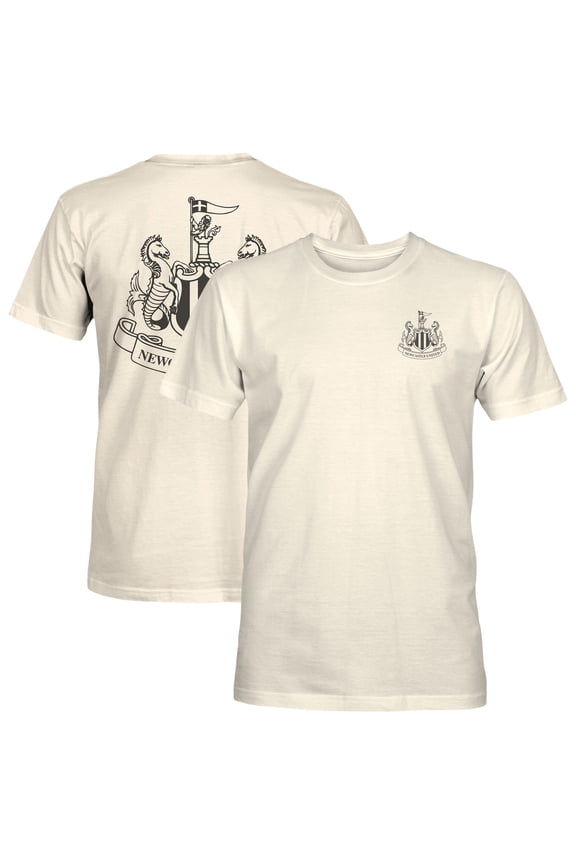 Men's 1863FC  Cream Newcastle United Big Logo Heavyweight T-Shirt