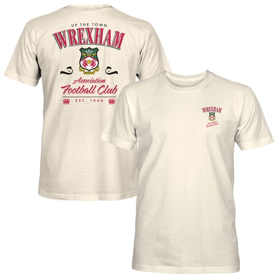 Men's 1863FC Cream Wrexham Let's Go Team T-Shirt