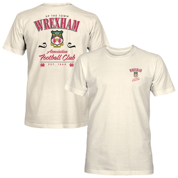 Men's 1863FC Cream Wrexham Let's Go Team T-Shirt