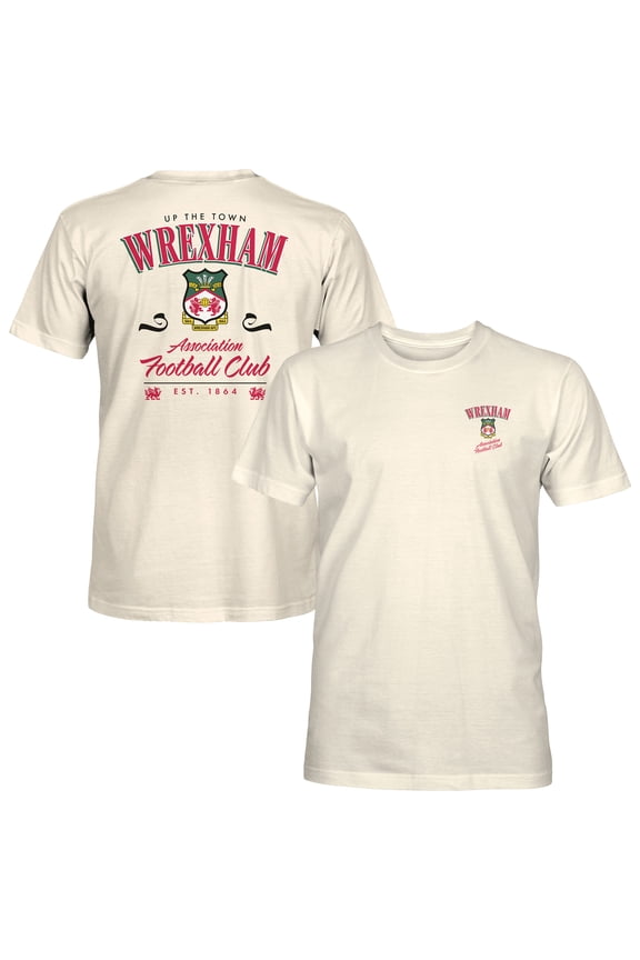 Men's 1863FC Cream Wrexham Let's Go Team T-Shirt