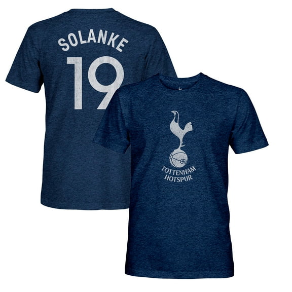 Men's 1863FC Dominic Solanke Navy Tottenham Hotspur Retro Player Name & Number Tri-Blend T-Shirt