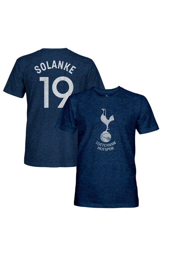 Men's 1863FC Dominic Solanke Navy Tottenham Hotspur Retro Player Name & Number Tri-Blend T-Shirt