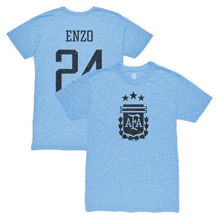 Men's 1863FC Enzo Fern-ndez Light Blue Argentina National Team Player Vintage Tri-Blend T-Shirt price history and forecast - 1863FC 1863FC