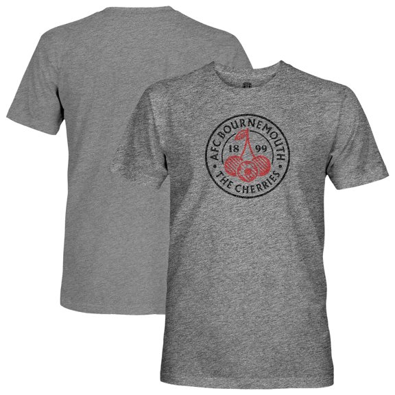 Men's 1863FC Gray AFC Bournemouth Color Badge Vintage Tri-Blend T-Shirt