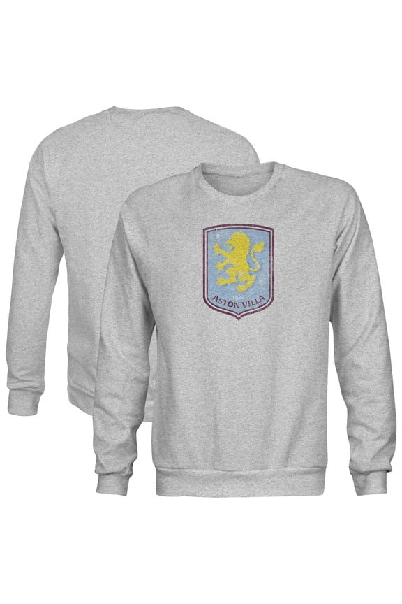Men's 1863FC  Gray Aston Villa Color Badge Sweatshirt