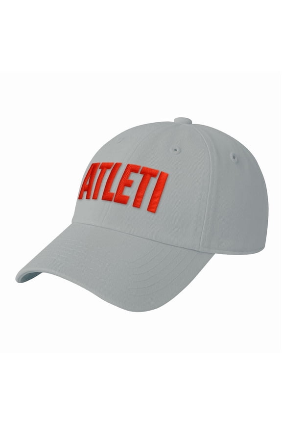 Men's 1863FC Gray Atletico de Madrid Retro Badge Crew Adjustable Hat