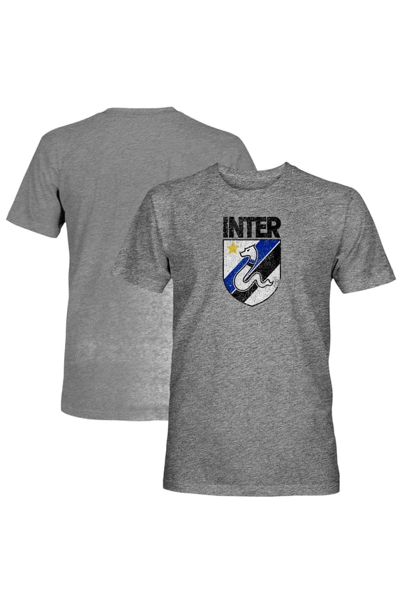 Men's 1863FC Gray Inter Milan Color Badge Vintage Tri-Blend T-Shirt