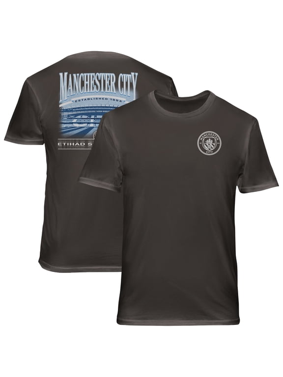 Men's 1863FC Gray Manchester City Wordmark Cotton T-Shirt