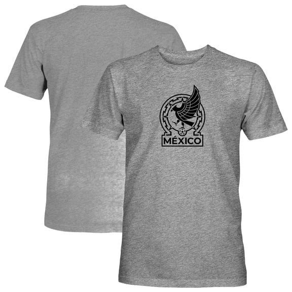 Men's 1863FC Gray Mexico National Team Mono Badge Vintage Tri-Blend T-Shirt