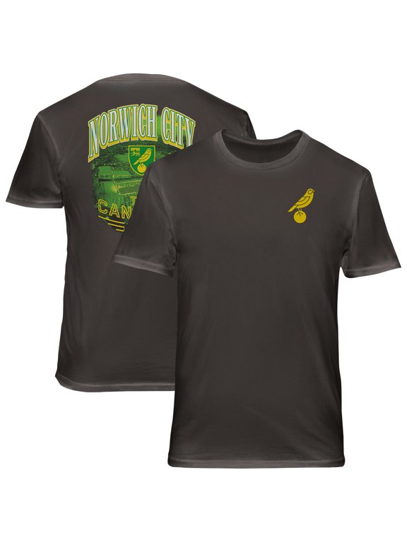 Men's 1863FC Gray Norwich City Wordmark Cotton T-Shirt