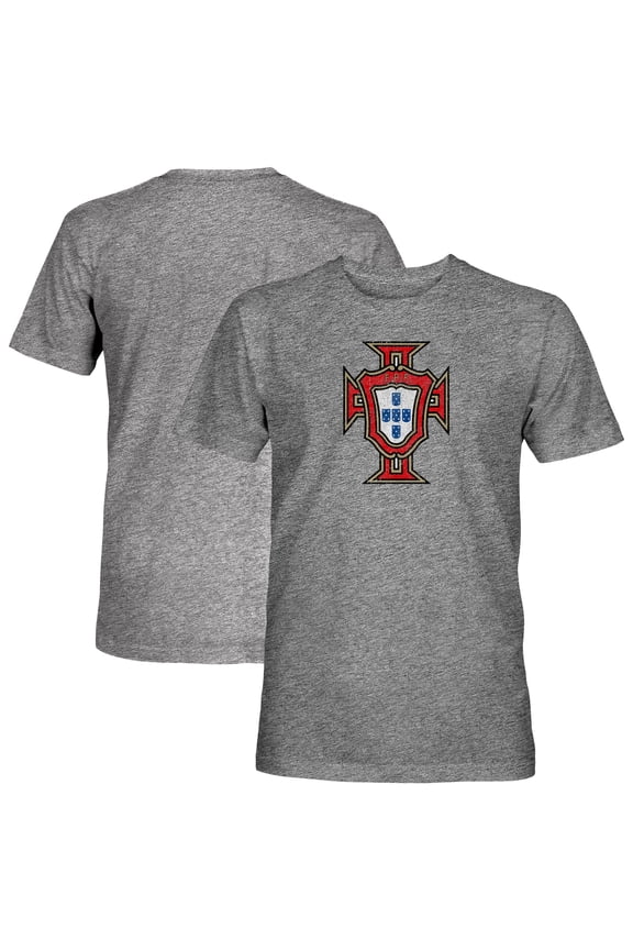 Men's 1863FC Gray Portugal National Team Color Badge Vintage Tri-Blend T-Shirt