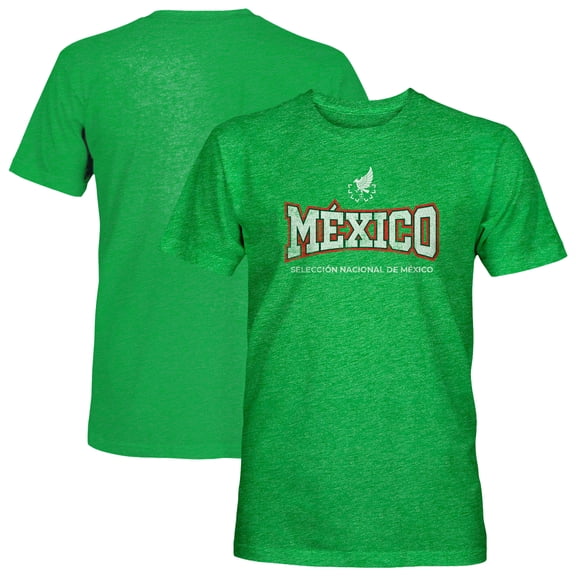 Men's 1863FC Green Mexico National Team Athletic Wordmark Vintage Tri-Blend T-Shirt