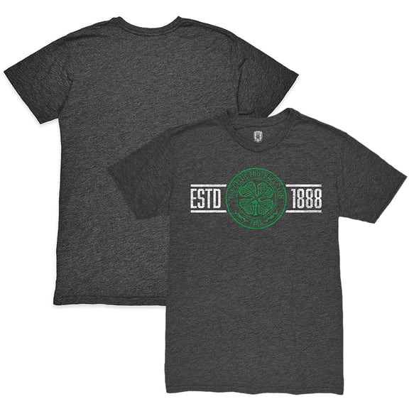 Men's 1863FC Heather Black Celtic Established Twisted Tri-Blend Slub T-Shirt