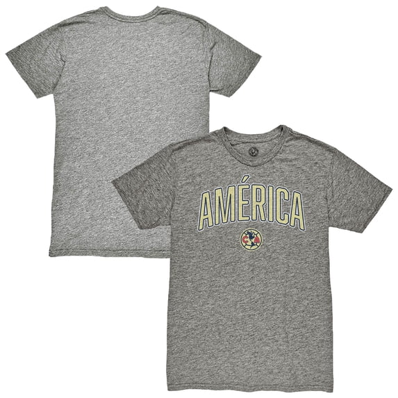 Men's 1863FC Heather Gray Club America Wordmark Vintage Tri-Blend T-Shirt