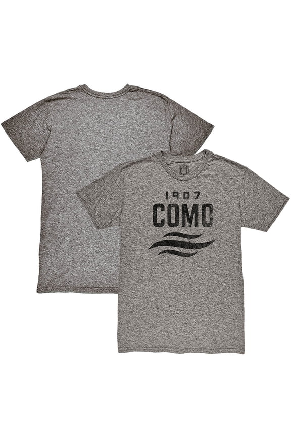 Men's 1863FC Heather Gray Como 1907 Mono Crest Twisted Tri-Blend Slub T-Shirt